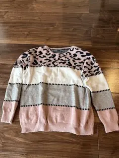 SHEIN 豹柄ニット　長袖　セーター　Lサイズ