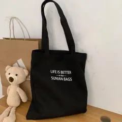 シンプルデザインハンドバッグ ブラック