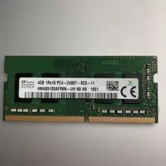 SK hynix 4GB DDR4 2400MT/s メモリー