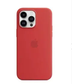【新品未使用】iPhone14promax 純正シリコンケース プロダクトレッド
