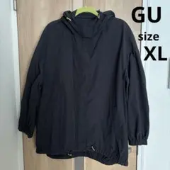 GU レディース フード付きブルゾン ブラック XL