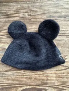 ミッキーマウス 耳付き黒帽子 バケットハット