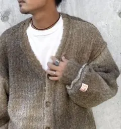 java モヘアカーディガン