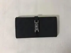 本物グッチGUCCI本革レザーGG柄ジャッキー二つ折り長財布サイフ札入れ黒柄