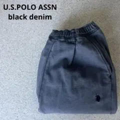 U.S.POLO ASSN ポロ　ブラックデニム　先染め　古着　古着女子