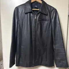 GAP ブラックレザー ライダースジャケット GAP ライダースジャケット レディース ブラック XXS - メルカリ