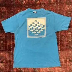 80s M.C.Escher USA製 アートTシャツ XL 鳥魚 XL