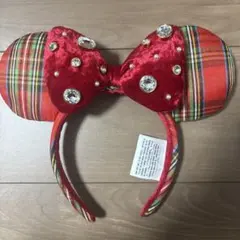 ディズニー カチューシャ ミニー キラキラ チェック