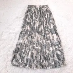 Patterntorso Aラインプリーツスカート　ペイズリー柄　ウエストゴムのサムネイル