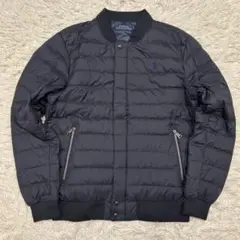 ポロラルフローレン　ダウンジャケット　ポニー刺繍　黒　近年　ロゴジップ　短丈