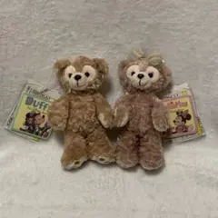 ディズニー　ダッフィー＆フレンズ　シェリーメイ　ぬいぐるみバッジ　2体セット