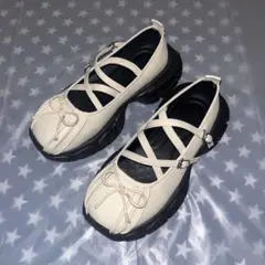 nugu 厚底 バレエシューズ