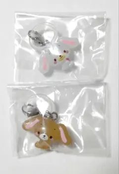 サンリオキャラクターズ ゆるっとめじるしアクセサリー しろうさ　くろうさ