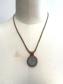 【美品】マリアルドマン　ネックレス　レザー　刺繍　ピューター MARIA RUDMAN マリアルドマン : AURORA NECKLACE ピューターロング