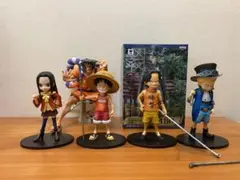 ジャンク開封品グランドラインチルドレン4体＋おまけ★ルフィエースサボハンコック