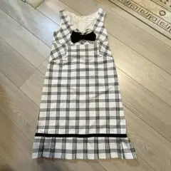 レストローズ春夏向き 袖なし チェック柄ワンピース