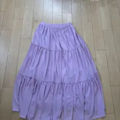 ZARA ロングスカート パープル Sサイズのサムネイル