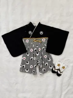 ベビー袴　袴ロンパース おにぎり柄　90㎝　ソックスセット