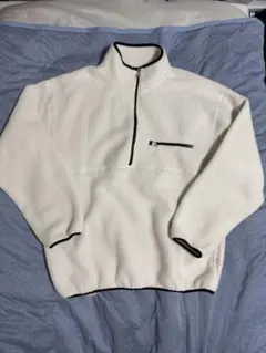 WEGO ホワイト ハーフジップ フリースジャケット