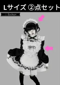 Drip Heartメイドワンピ【Black&White】M DimMoire - メルカリ