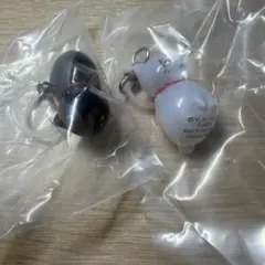 ニャンコ先生めじるし キーホルダー白黒 2種セット
