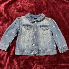 GAP DENIM デニムジャケット 女の子用 花刺繍 90cm