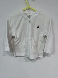 babyGap ホワイト ジップアップ トレーナー