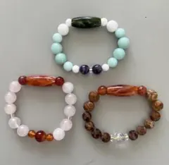 今月限り原価割りブレス、大特価！開運、厄除けパワーブレスレット、三点セット