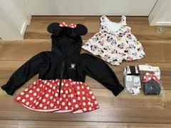 バースデイ　フタフタ　ミニー　水着セット　ウォーターソックス　ラッシュガード
