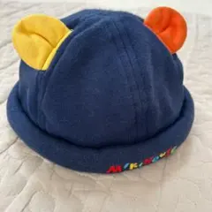 ミキハウス　耳付きベビー帽子