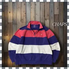 CHAPS チャップス 刺繍クォータージップスウェット トレーナー XXL