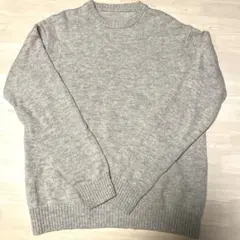 無印良品 ウール100% クルーネックニット XL