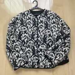 ZARA アニマルプリント ノーカラージャケット M