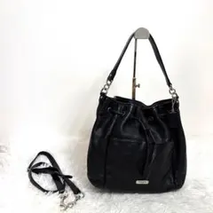 定価2.7万 極美品☆レスポートサック アトリエ 巾着バッグ ブラック 