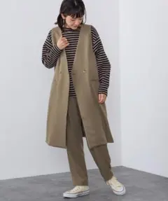 BEAMS HEART ジレ　パンツ　セットアップ　ベージュ　フリーサイズ