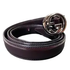 GUCCI インターロッキング ベルト GG ブラウン レディース