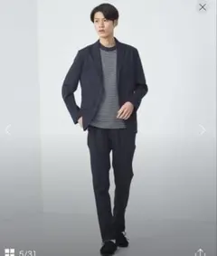 T*i様 【美品】グリーンレーベルリラクシング　セットアップ　L ネイビー