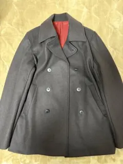 美品【アニエスベー 】agnes b Pコート Mサイズ 厚手 濃紺 裏地赤