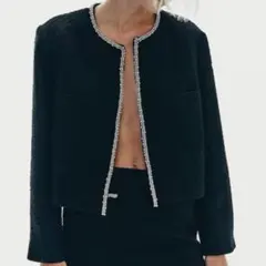 H&M ライトストーンエンベリッシュド ブークレジャケット