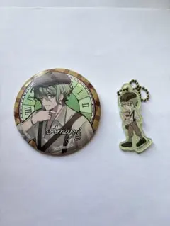 ダンガンロンパ 天海蘭太郎 百均探偵服グッズ 2点セット 缶バッジ キーホルダー