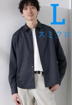 nano universe スタンダードレギュラーカラーシャツ スミクロ L
