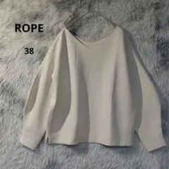 ROPE' ロペ ダンボール Vネック プルオーバー　アイボリー系　M