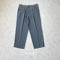 Burberrys/スラックス/ウエスト88/くすみブルー/テーパード/タック入のサムネイル