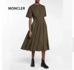 MONCLER カーキ　半袖ワンピース
