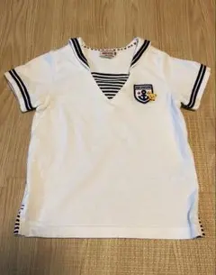 ミキハウス プッチー 半袖トップス Tシャツ 110 白 セーラー キッズ