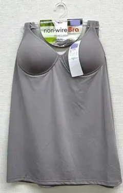 【新品】婦人　大寸カップ付ブラキャミソール　サイズ5L寸　色グレー