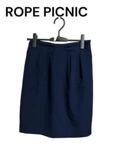 ROPE PICNIC ネイビー タイトスカート　後ろゴム