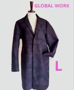 GLOBAL WORK チェスターコート Lサイズ ダークカラー迷彩