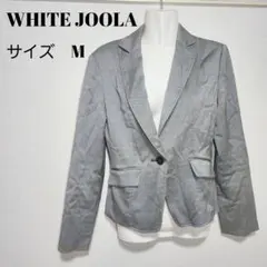 ​WHITE JOOLAグレー テーラードジャケット ポリエステル混紡