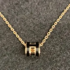 極美品】エルメス ミニ・ポップH ネックレス グリーン×ゴールド HERMES 